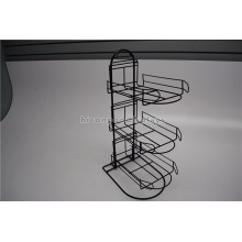 Adjustable Height Metal Wire 3-Layer Counter Top Display Commercial Sporting Baseball Cap Stand